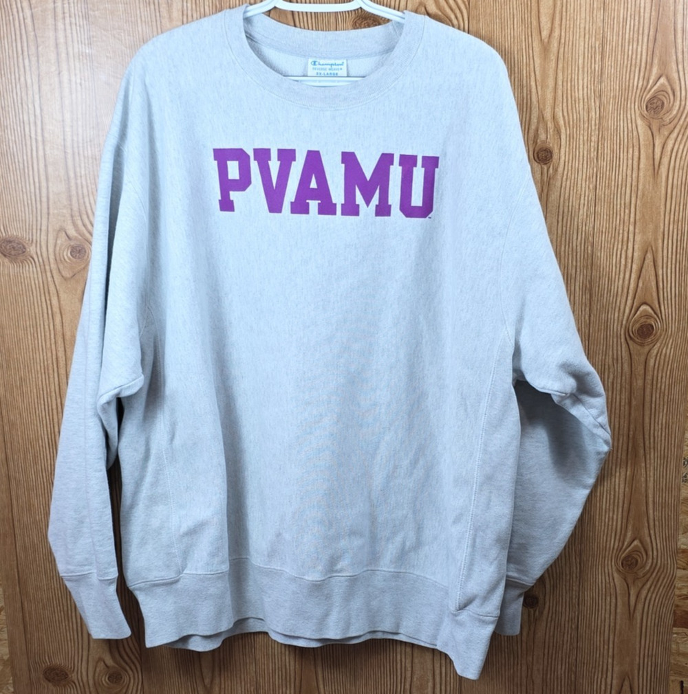 Champion Prairie Reverse Weave PVAMU Prairie View A&M University Sweatshirt Gray